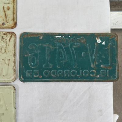 1955-1959 Colorado License Plates