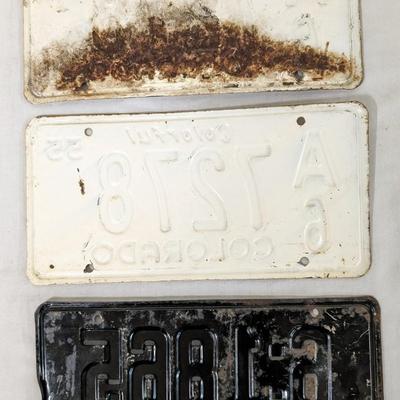1955-1959 Colorado License Plates