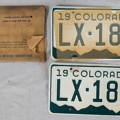 1960's Colorado License Plates