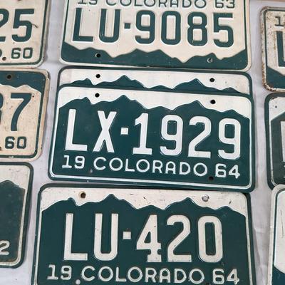 1960's Colorado License Plates