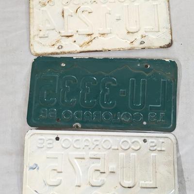1960's Colorado License Plates