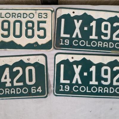 1960's Colorado License Plates