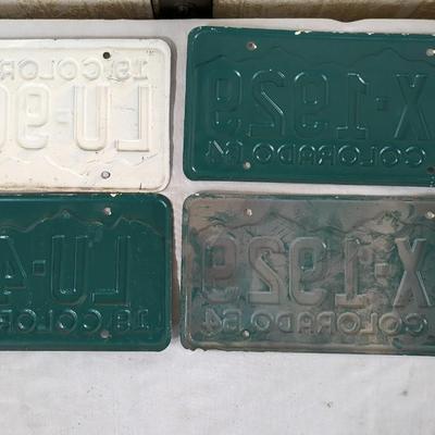 1960's Colorado License Plates