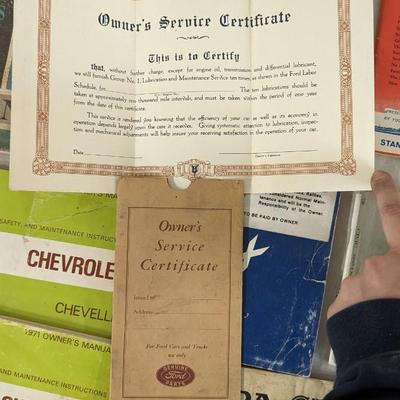 Vintage Car Manuals and Ephemera