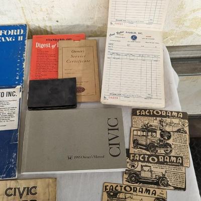 Vintage Car Manuals and Ephemera