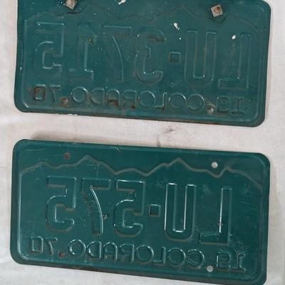 1970's Colorado License Plates