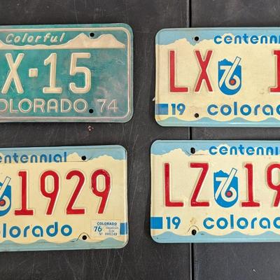 1970's Colorado License Plates