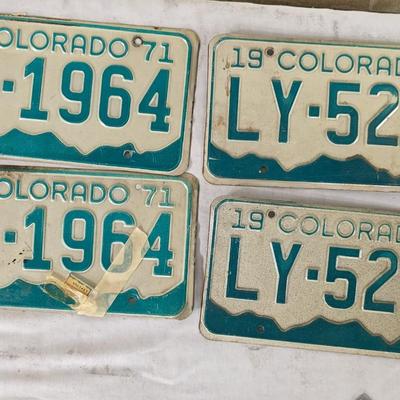 1970's Colorado License Plates