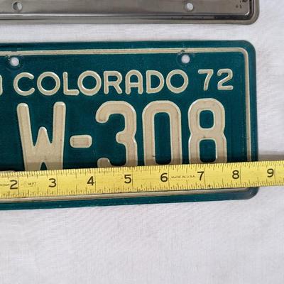 1970's Colorado Motorcycle Plates