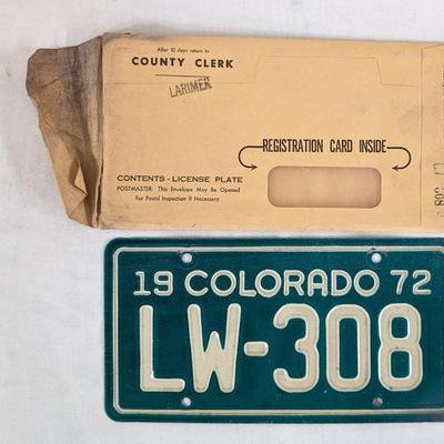 1970's Colorado Motorcycle Plates