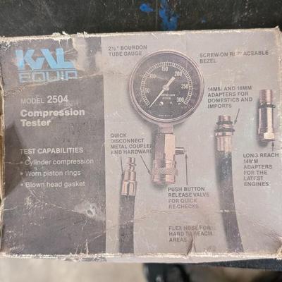Craftsman Engine Analyzer, Bearing Pullers, Compression Tester, Bolt Type Wheeler Puller, and Berme Rex C100