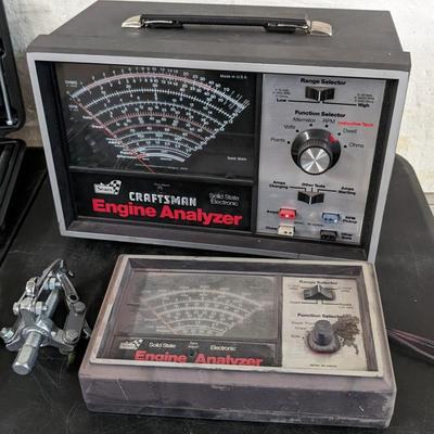Craftsman Engine Analyzer, Bearing Pullers, Compression Tester, Bolt Type Wheeler Puller, and Berme Rex C100