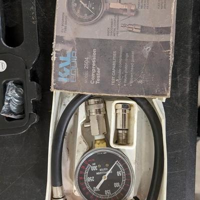 Craftsman Engine Analyzer, Bearing Pullers, Compression Tester, Bolt Type Wheeler Puller, and Berme Rex C100