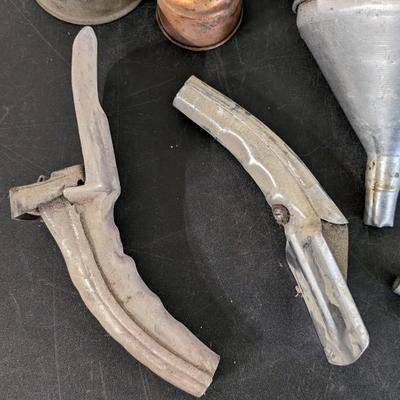 Galvanized Oil Cans, Pans, and Funnels