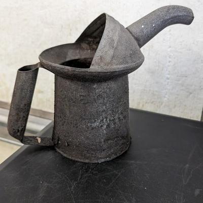 Galvanized Oil Cans, Pans, and Funnels