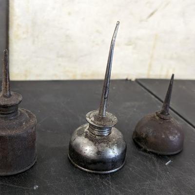 Galvanized Oil Cans, Pans, and Funnels