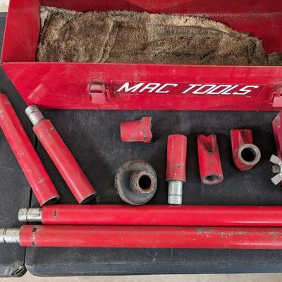 Dent/Punch Parts with Vintage Mac Tools Carrying Toolbox