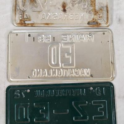 1928 Oklahoma Ford License Plate w/ Varied State Plates