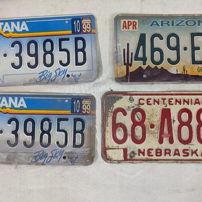 1928 Oklahoma Ford License Plate w/ Varied State Plates