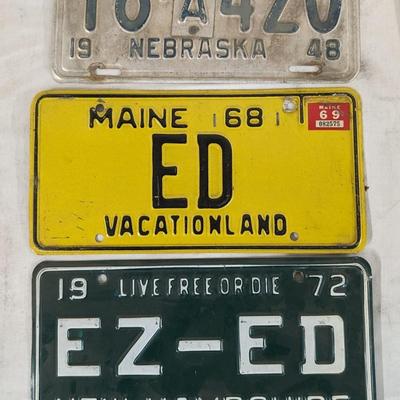1928 Oklahoma Ford License Plate w/ Varied State Plates