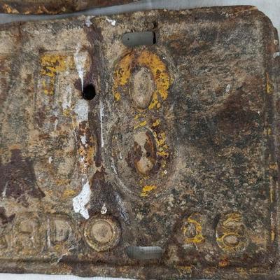Varied Rusted Out License Plates