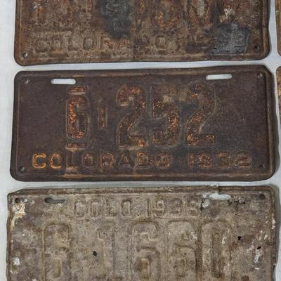 Varied Rusted Out License Plates