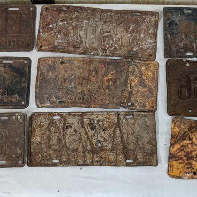 Varied Rusted Out License Plates