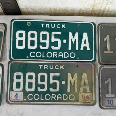 1980's and 1990's Colorado License Plate Assortment