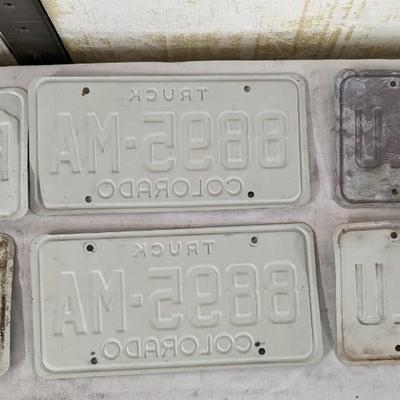 1980's and 1990's Colorado License Plate Assortment