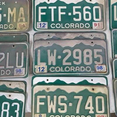 1980's and 1990's Colorado License Plate Assortment