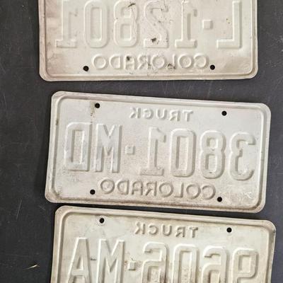 1980's and 1990's Colorado License Plate Assortment