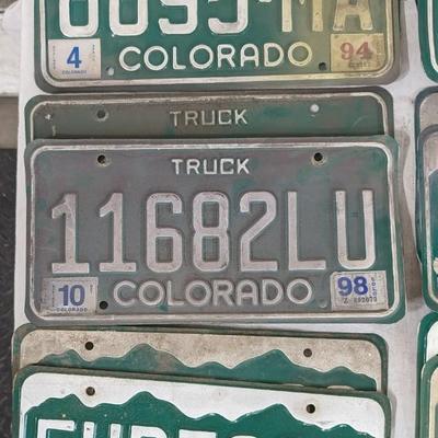 1980's and 1990's Colorado License Plate Assortment