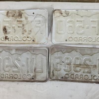 1980's and 1990's Colorado License Plate Assortment