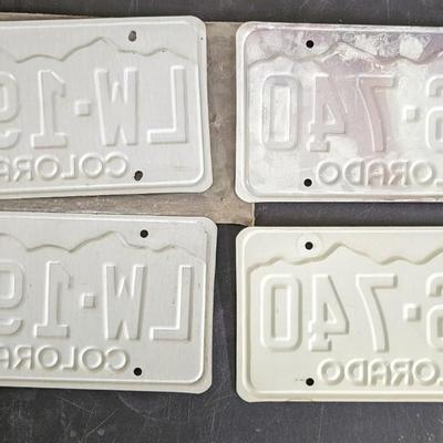 1980's and 1990's Colorado License Plate Assortment