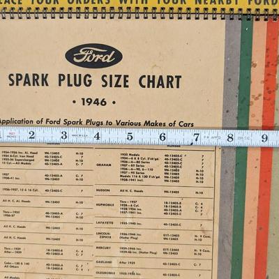 1946 Ford Spark Plug Chart and Autopulse Fuel Pump Sign
