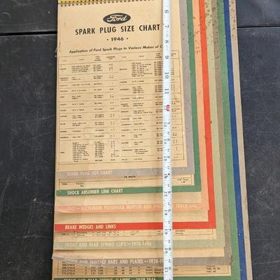 1946 Ford Spark Plug Chart and Autopulse Fuel Pump Sign