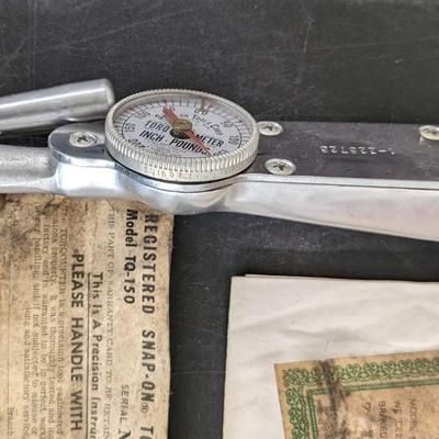 Vintage Snap On Torqometer w/ Paperwork