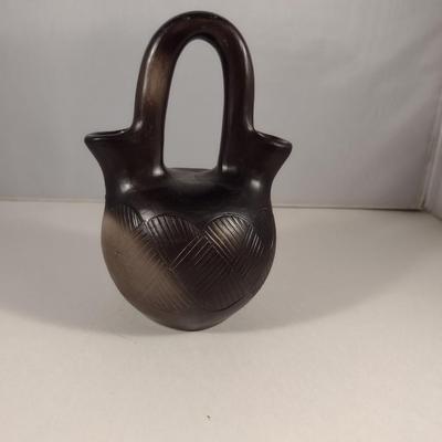 Cherokee Pottery Wedding Vase- Signed by Artist