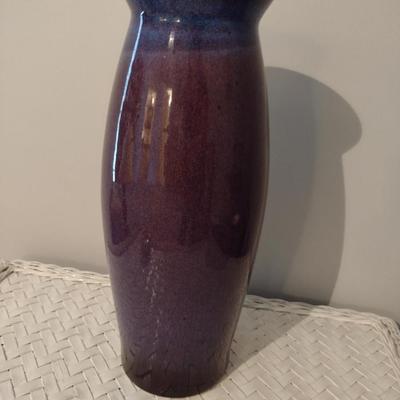 Tall Glazed Ceramic Vase- Approx 16 3/4