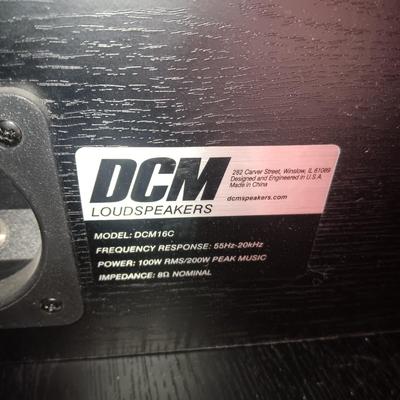 3 DCM SPEAKERS, 1 SAMSUNG AND A WIRELESS SUBWOOFER