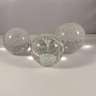 Three Glass Paperweights