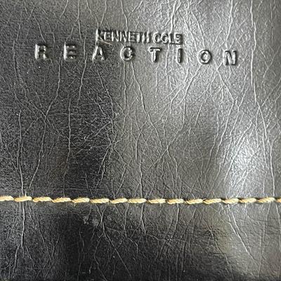 Kenneth Cole Reaction Black Leather Shoulder Bag