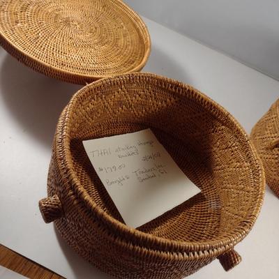 Thai Three Piece Stacking Storage Baskets