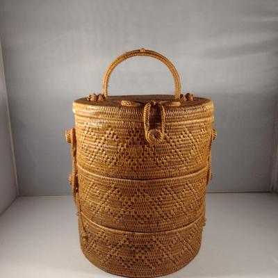 Thai Three Piece Stacking Storage Baskets