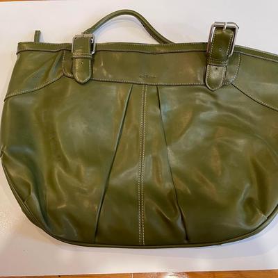Emilie M Olive Green Shoulder Bag