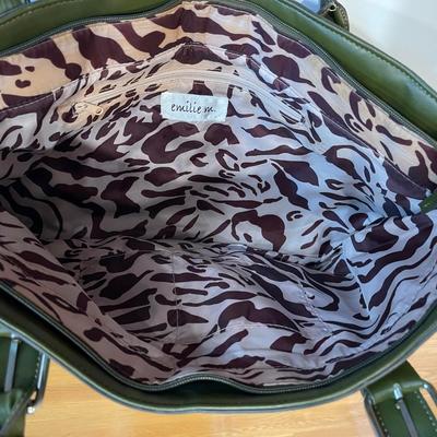 Emilie M Olive Green Shoulder Bag