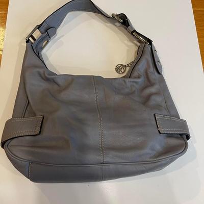 Franco Sarto Grey Leather Shoulder Bag