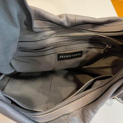 Franco Sarto Grey Leather Shoulder Bag
