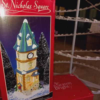 LIGHTED OUTDOOR TREES, VILLAGE BUILDINGS AND MORE