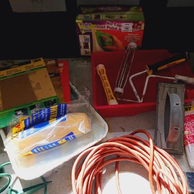 PAINTING SUPPLIES AND EXTENSION CORDS